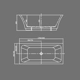 Milan Freestanding Bath 150